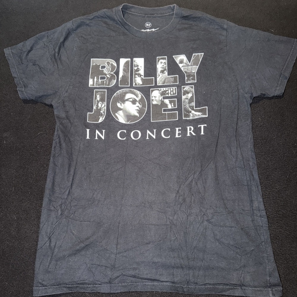 Billy Joel In Concert 2015 Black Tour T-Shirt Women's XL